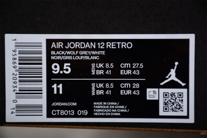 Air Jordan 12 “Black/Wolf Grey” Expected In Fall CT8013 019