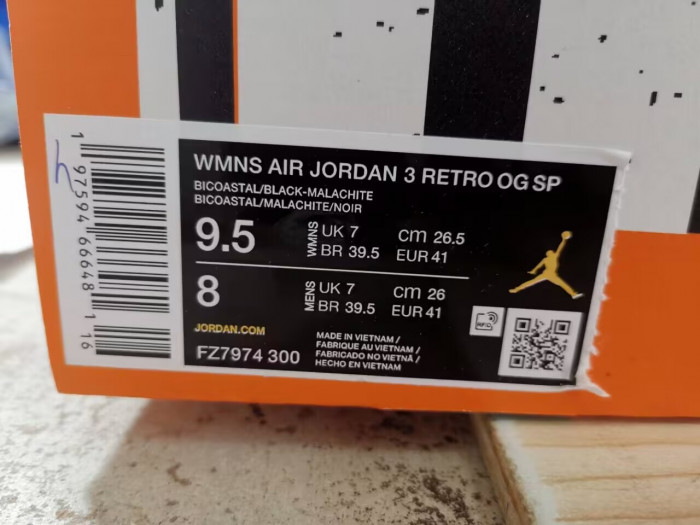 Nina Chanel Abney x Air Jordan 3 OG SP WMNS FZ7974-300